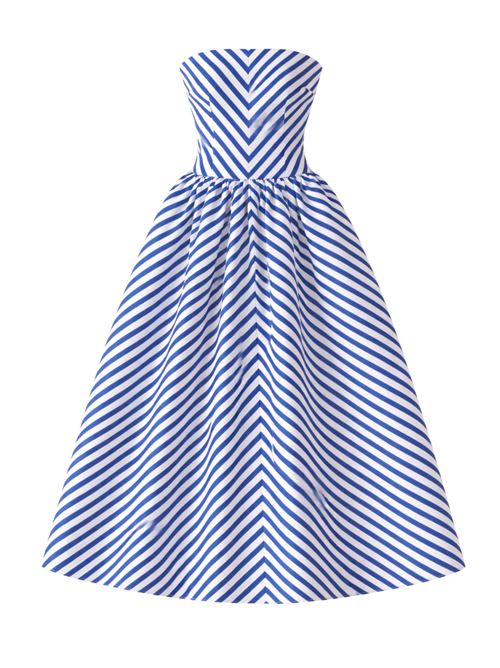 Striped midi dress SELF PORTRAIT | SS26158MANNAVY